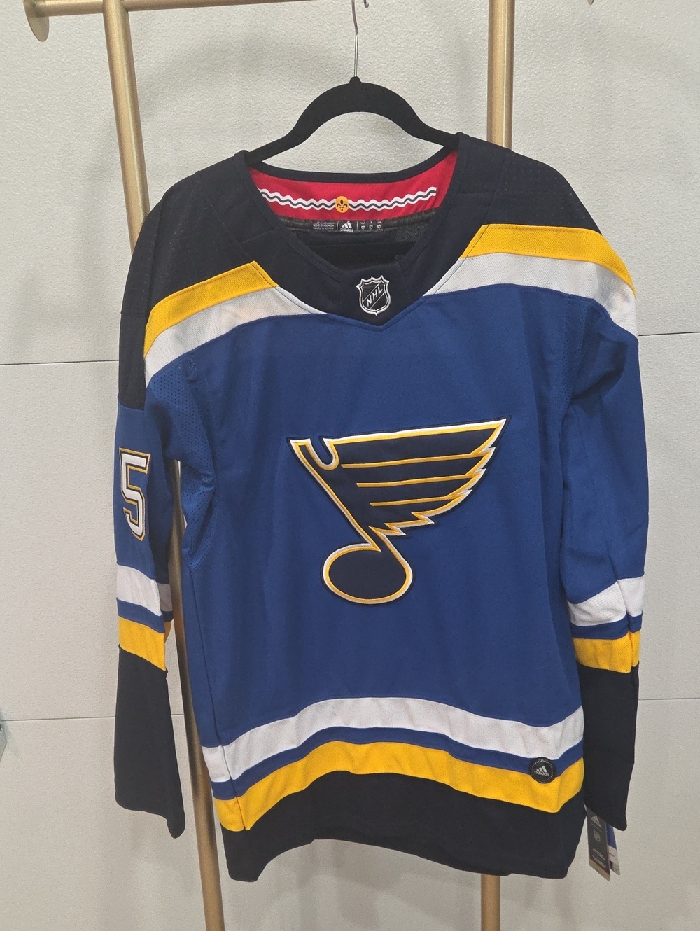 St. Louis Blues NHL Blue & Yellow Hockey Jersey #50 Jordan Binnington Size 52